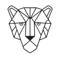 géométrique Lion tête illustration vecteur