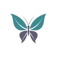 papillon logo illustration, une en volant papillon logo concept vecteur