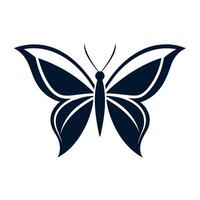 papillon logo illustration, une en volant papillon logo concept vecteur