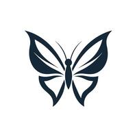 papillon logo illustration, une en volant papillon logo concept vecteur