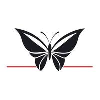 papillon logo illustration, une en volant papillon logo concept vecteur