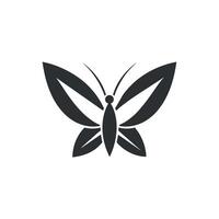 papillon logo illustration, une en volant papillon logo concept vecteur