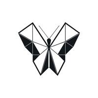 papillon logo illustration, une en volant papillon logo concept vecteur