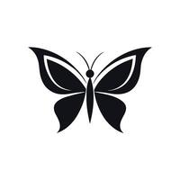 papillon logo illustration, une en volant papillon logo concept vecteur