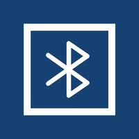 le Bluetooth logo sur une bleu Contexte vecteur