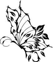 magnifique papillon contour illustration vecteur