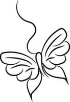 magnifique papillon contour illustration vecteur