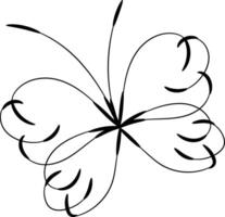 magnifique papillon contour illustration vecteur