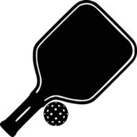 pickleball pagaies silhouette, pickleball club et Icônes illustration, haute qualité vecteur