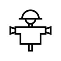 épouvantail ligne icône gratuit symbole vecteur