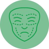 faciale Plastique chirurgie vert ligne cercle icône conception vecteur