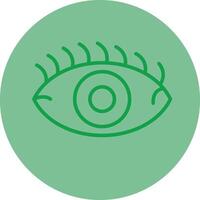œil vert ligne cercle icône conception vecteur