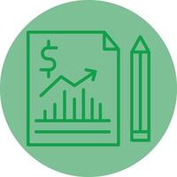 affaires rapport vert ligne cercle icône conception vecteur