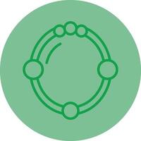 la magie miroir vert ligne cercle icône conception vecteur