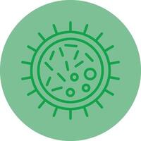 bactérie vert ligne cercle icône conception vecteur