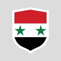 Syrie drapeau dans bouclier forme Cadre vecteur
