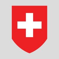 Suisse drapeau dans bouclier forme Cadre vecteur