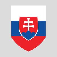 la slovaquie drapeau dans bouclier forme vecteur