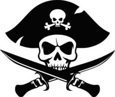 pirate et mer thème icône vecteur