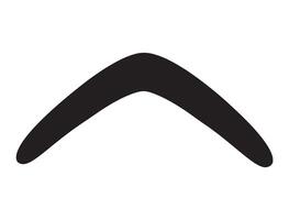 boomerang silhouette sur blanc Contexte vecteur