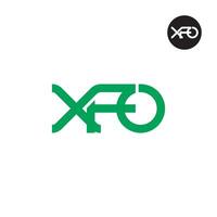 xfo logo lettre monogramme conception vecteur