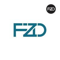 fzd logo lettre monogramme conception vecteur