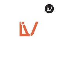vivre logo lettre monogramme conception vecteur