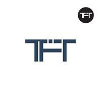 lettre tft monogramme logo conception vecteur