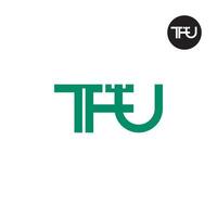 lettre tfu monogramme logo conception vecteur