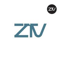 ztv logo lettre monogramme conception vecteur