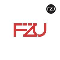 fzu logo lettre monogramme conception vecteur