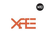 xfe logo lettre monogramme conception vecteur