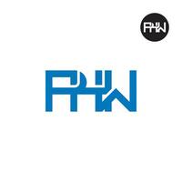 lettre phw monogramme logo conception vecteur
