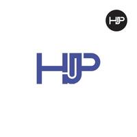 hjp logo lettre monogramme conception vecteur