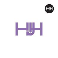 hjh logo lettre monogramme conception vecteur