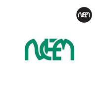 lettre nem monogramme logo conception vecteur