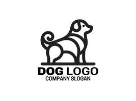 modèle de conception de logo de chien vecteur