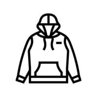 sweats à capuche Vêtements ligne icône illustration vecteur