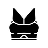 yoga Haut Vêtements glyphe icône illustration vecteur