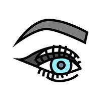 eye-liner emo Couleur icône illustration vecteur