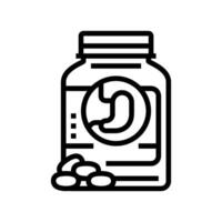 antiacides médicaments pharmacie ligne icône illustration vecteur