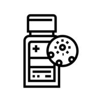 antiviraux médicaments pharmacie ligne icône illustration vecteur
