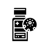 antiviraux médicaments pharmacie glyphe icône illustration vecteur