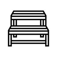 banc sauna ligne icône illustration vecteur