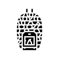 le fourneau sauna glyphe icône illustration vecteur