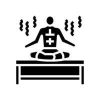 relaxation sauna glyphe icône illustration vecteur
