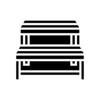 banc sauna glyphe icône illustration vecteur