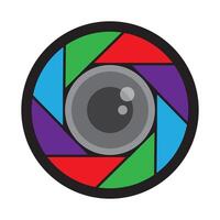caméra lentille icône illustration conception vecteur