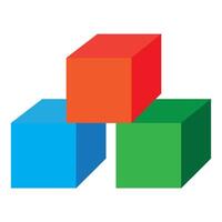cube icône illustration conception modèle vecteur