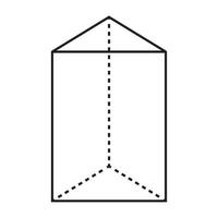 Triangle prisme icône illustration conception modèle vecteur